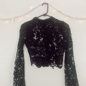 Black Lace Blouse